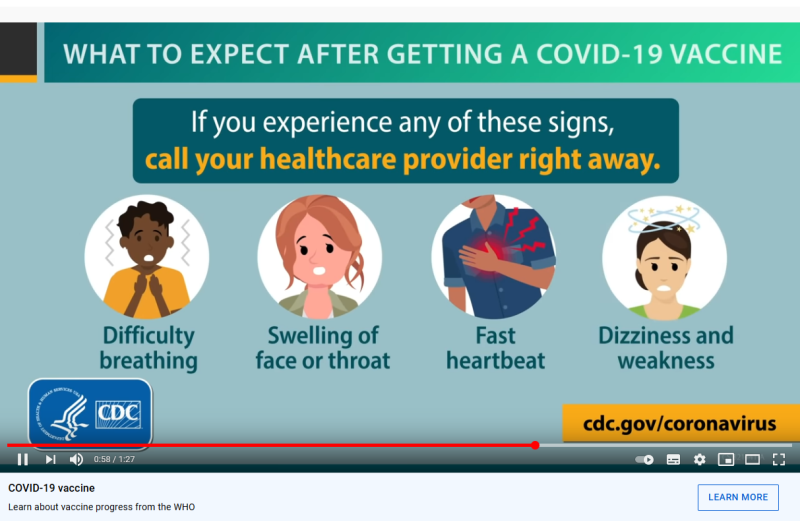 Rare Signs of an Adverse Reaction Image CDC Video 1