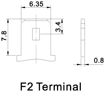 TLV12120CM - 6-DZM-12 12V 12Ah Deep Cycle Mobility Battery - Terminal Diagram