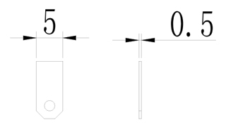 TLV623 - 6V 2.3Ah Sealed Lead Acid Battery with Tab Terminals - Terminal Diagram