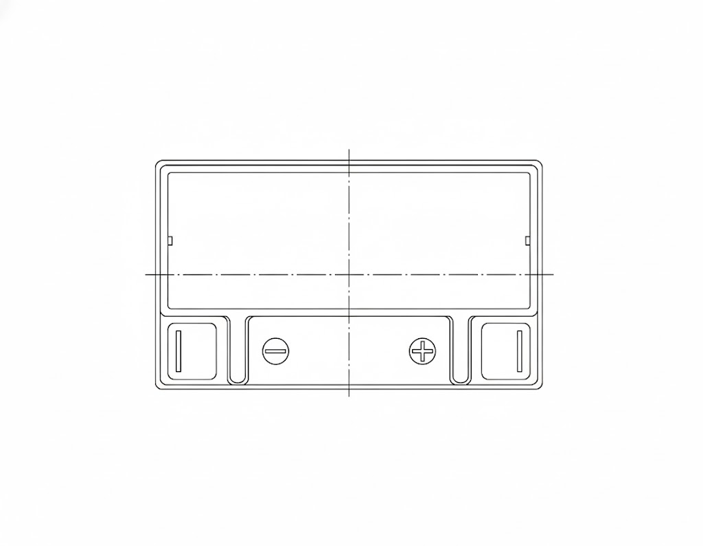 TLV12140GEN-SR - 12V 14Ah Generator Battery - Top Diagram