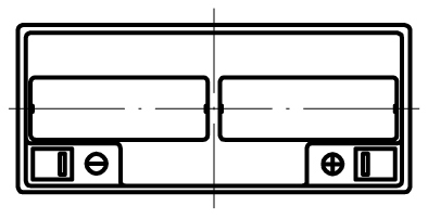 TLV12150F4 - 12V 15Ah Sealed Lead Acid Battery with F4 Terminals - Top Diagram