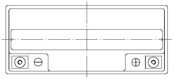 TLV12200HD - 12V 20Ah Deep Cycle Sealed Lead Acid Battery with M5 Insert Terminals for Cyclic Applications - Top Diagram