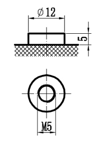 TLV12280FR-M5 - 12V 28Ah Sealed Lead Acid Battery with M5 Insert Terminals - Terminal Diagram