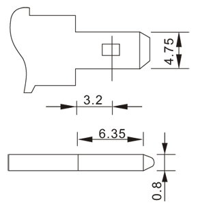 TLV1228C - 12V 2.8Ah Sealed Lead Acid Battery with F1 Terminals - Terminal Diagram