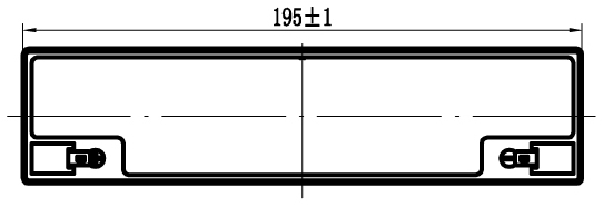 TLV1240S - 12V 4Ah Sealed Lead Acid Battery with F1 Terminals - Top Diagram